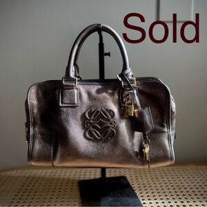 Loewe Amazona 28 in metallic calfskin leather SOLD!!!!